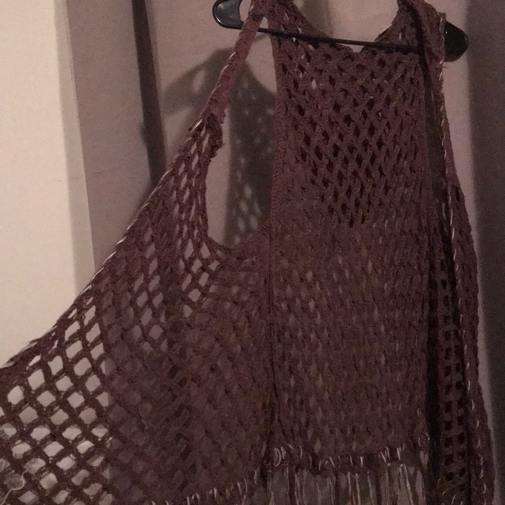 woven vest with hood